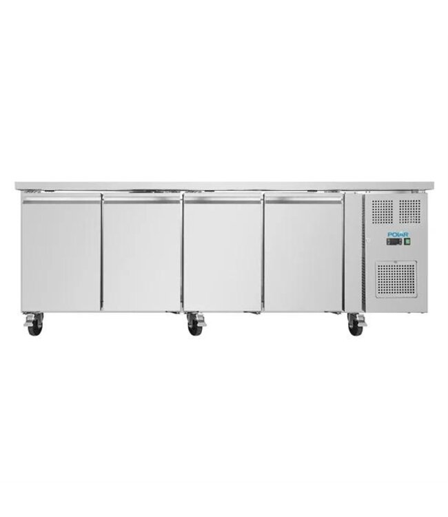 Koelwerkbank RVS | 4 Deurs | 553L | (H)85x(B)223x(D)70cm