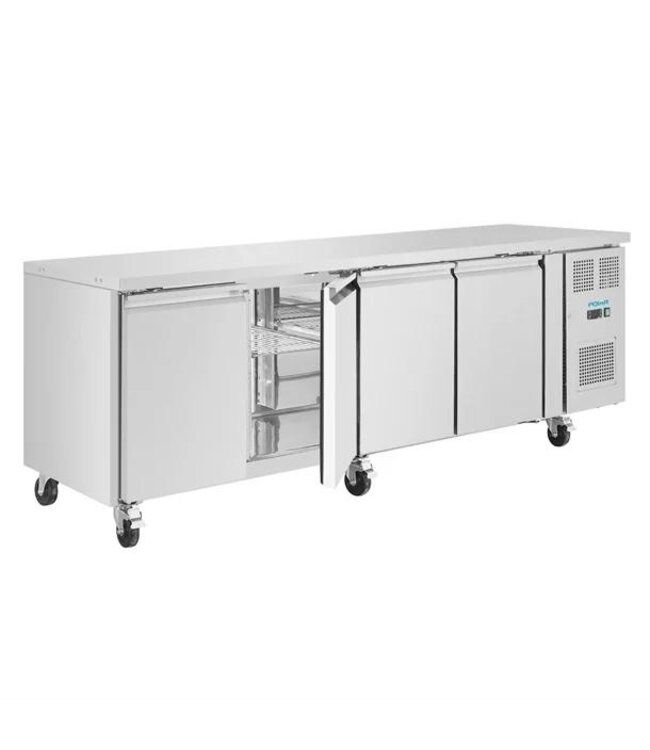 Koelwerkbank RVS | 4 Deurs | 553L | (H)85x(B)223x(D)70cm