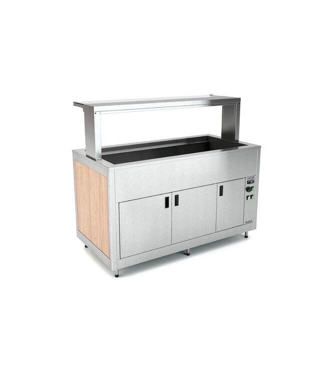 Verwarmde buffetwagen KIDS 3 BM | 3x 1/1GN | Bain-marie | Laag model