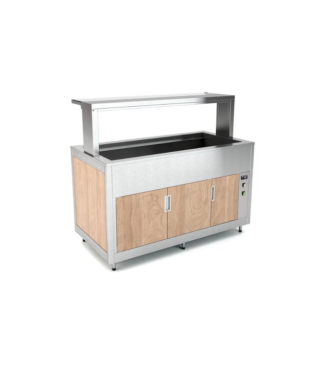 Verwarmde buffetwagen KIDS 4 BM | 4x 1/1GN | Bain-marie | Laag model