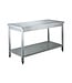 RVSMAATWERK.NL RVS Werktafel met bodemschap | Flat-pack | 120x70x(H)85cm