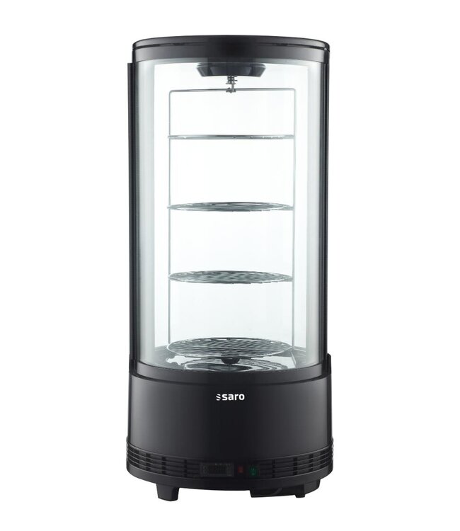 Gebaksvitrine Eliza | Tafelmodel | 73 Liter | Rond | ∅305mm | Zwart