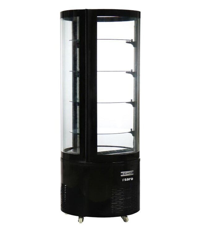 Gebaksvitrine Alessia | Tafelmodel | 360 Liter | Rond | ∅535mm | Zwart