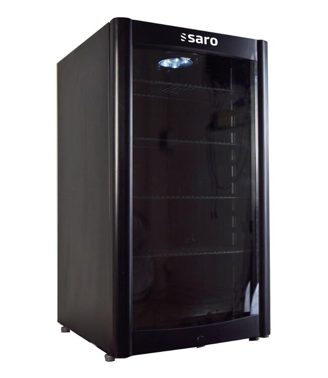 Mini koelkast DK 90 met glazen deur | 98L | Zwart | (H)82,7x(B)47x(D)49,8cm