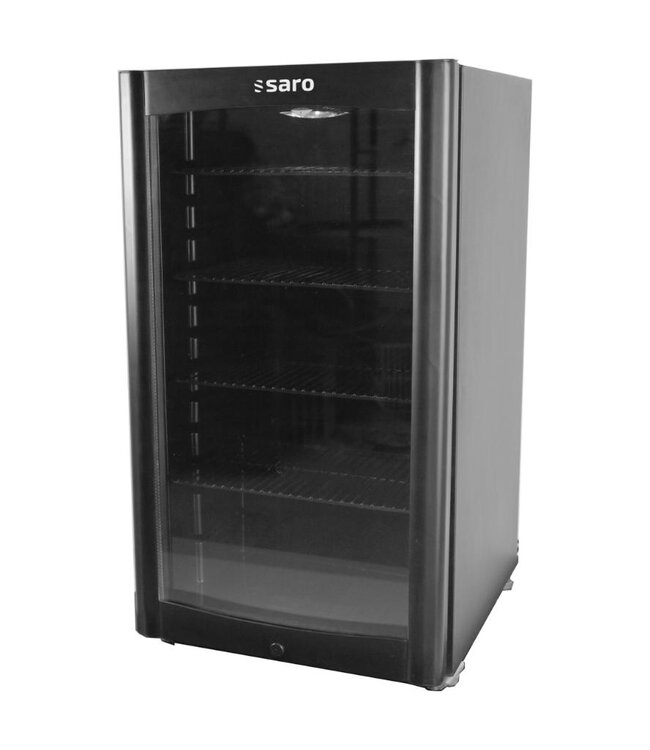 Mini koelkast DK 90 met glazen deur | 98L | Zwart | (H)82,7x(B)47x(D)49,8cm