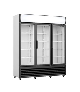 Saro Displaykoelkast met 3 glazen deuren GTK 1065 | 1065L | Zwart | (H)197,3x(B)160x(D)61cm