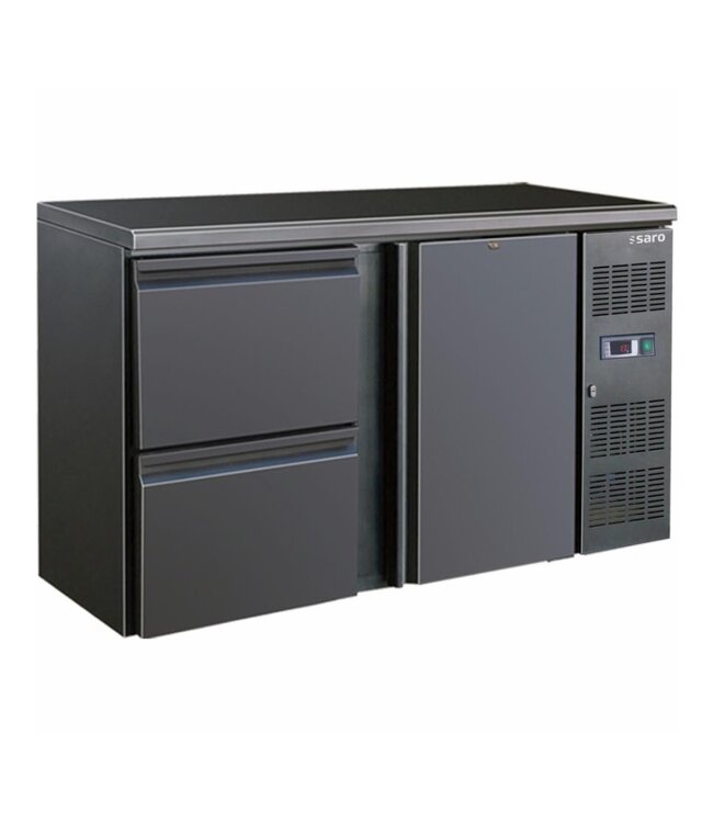 Barkoeling BC 2100-2S | 1 Deur en 2 lades | 350L | Zwart | (H)86x(B)146,2x(D)51,3cm