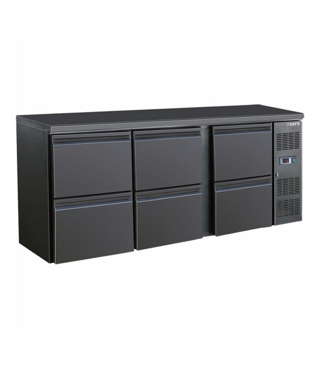 Barkoeling BC 3100-S6 | 6 Lades | 537L | Zwart | (H)86x(B)200,2x(D)51,3cm