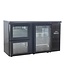Saro Barkoeling BC 2100 G S2 | 1 Glazen deur en 2 lades | 350L | Zwart | (H)86x(B)146,2x(D)51,3cm