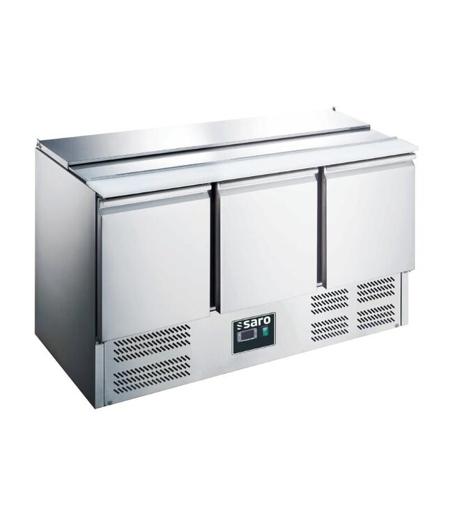 Saladette ES 903 | 3 Deurs | Boven 4x 1/1GN | (H)128,9x(B)136,8x(D)70cm