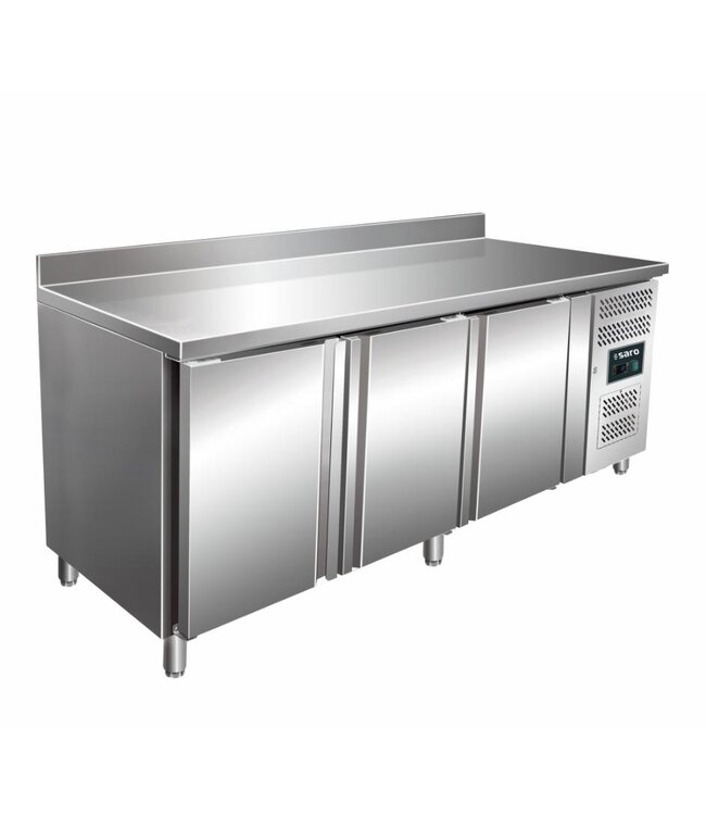 Koelwerkbank KYLJA 3200 TN | 3 Deuren | Met spatrand | 179,5cm breed | 70cm diep