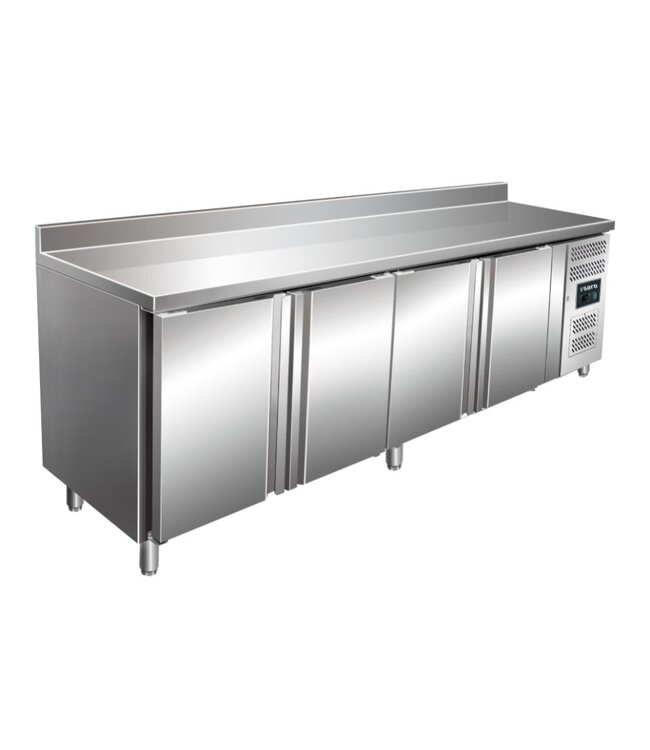 Koelwerkbank KYLJA 4200 TN | 4 Deuren | Met spatrand | 223cm breed | 70cm diep