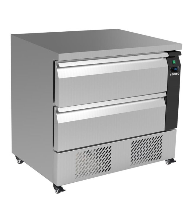 Lage koelwerkbank DRAW 2SK | 2 Lades | 90,5cm breed | 70cm diep