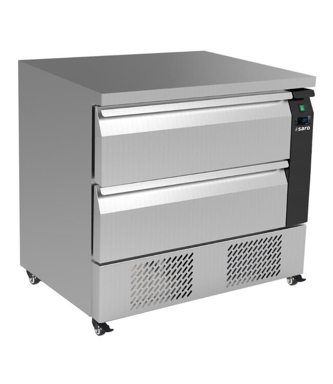 Lage koelwerkbank DRAW 3SK | 2 Lades | 123cm breed | 70cm diep