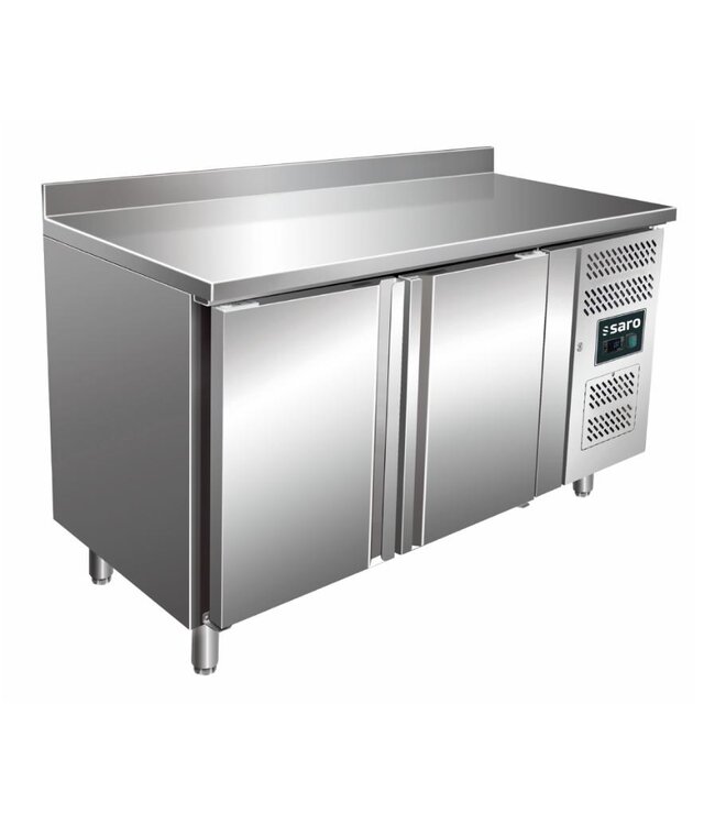 Koelwerkbank SNACK 2200 TN | 2 Deuren | Met spatrand | 136cm breed | 60cm diep