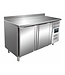 Saro Koelwerkbank SNACK 2200 TN | 2 Deuren | Met spatrand | 136cm breed | 60cm diep