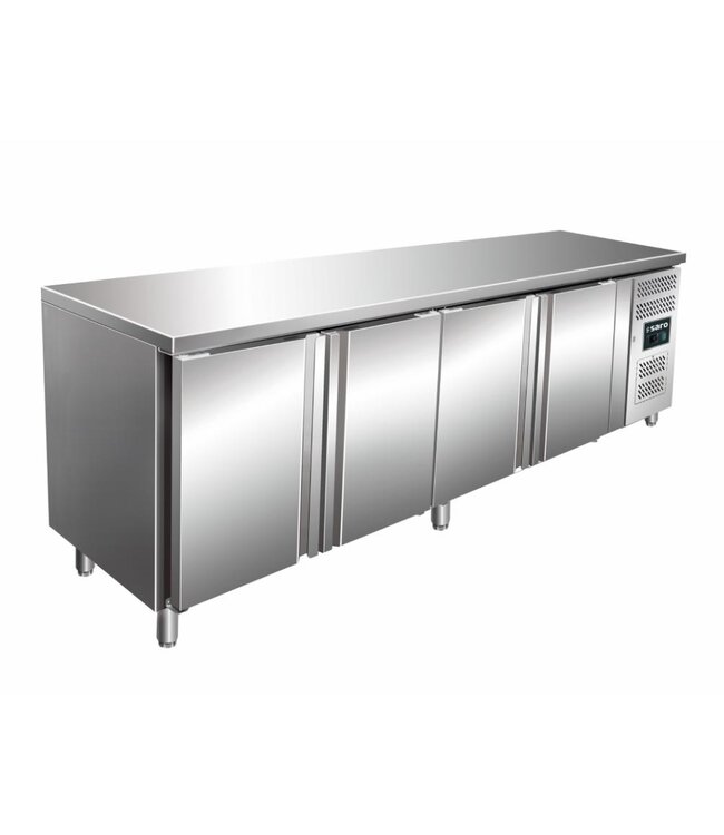 Koelwerkbank SNACK 4100 TN | 4 Deuren | 223cm breed | 60cm diep