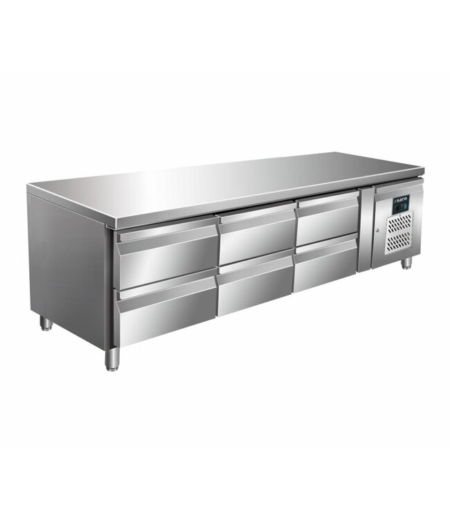 Lage koelwerkbank UGN 3160 TN | 6 Lades | 179,5cm breed | 70cm diep