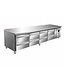 Saro Lage koelwerkbank UGN 4180 TN | 8 Lades | 223cm breed | 70cm diep