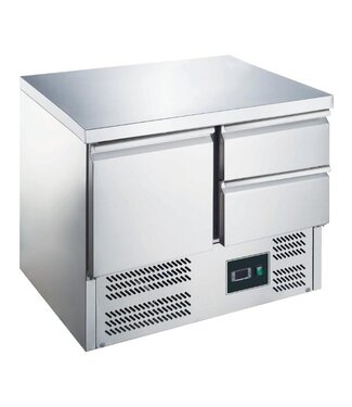 Saro Koelwerkbank ES 901 S/S TOP 1/2 | 1 Deur en 2 lades | 90,3cm breed | 70cm diep