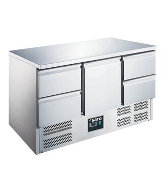 Saro Koelwerkbank ES 903 S/S TOP 1/4 | 1 Deur en 4 lades | 136,8cm breed | 70cm diep