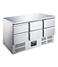 Saro Koelwerkbank ES 903 S/S TOP 0/6 | 6 Lades | 136,8cm breed | 70cm diep