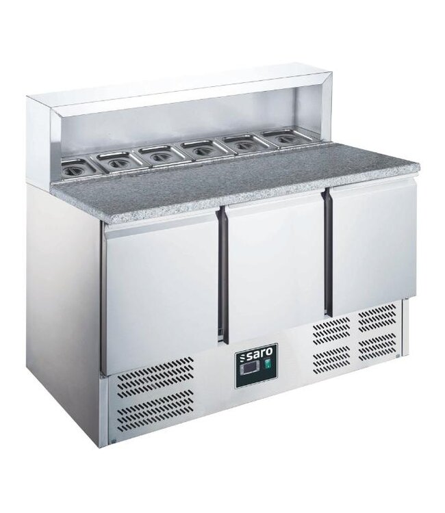 Pizzawerkbank EPS 903 | 3 Deurs | Boven 8x 1/6GN | +2 tot +8°C