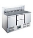 Saro Pizzawerkbank EPS 903 2/2 | 2 Deuren en 2 lades | Boven 8x 1/6GN | +2 tot +8°C