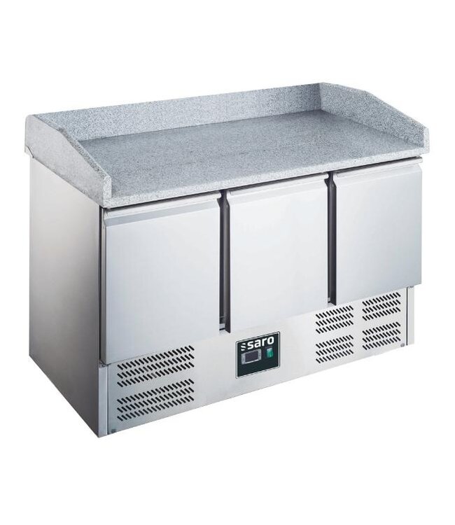 Pizzawerkbank ES 903 PZ | 3 Deurs | Opstaande rand | +2 tot +8°C
