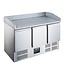 Saro Pizzawerkbank ES 903 PZ | 3 Deurs | Opstaande rand | +2 tot +8°C
