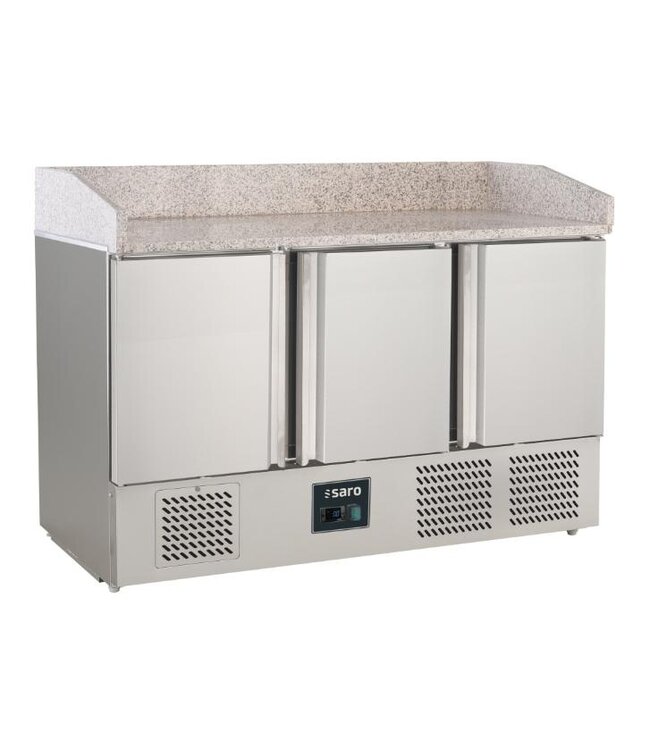 Pizzawerkbank S 903 PZ S/S TOP PRO | 3 Deuren | Opstaande rand | +2 tot +8°C