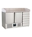 Saro Pizzawerkbank PZ9001 PRO | 2 Deuren en 6 lades | Opstaande rand | -2 tot +8°C