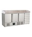 Saro Pizzawerkbank PZ9031 PRO | 3 Deuren en 6 lades | Opstaande rand | +2 tot +8°C
