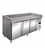 Saro Pizzawerkbank PZ3600TN PRO | 3 Deuren | Opstaande rand | +2 tot +8°C