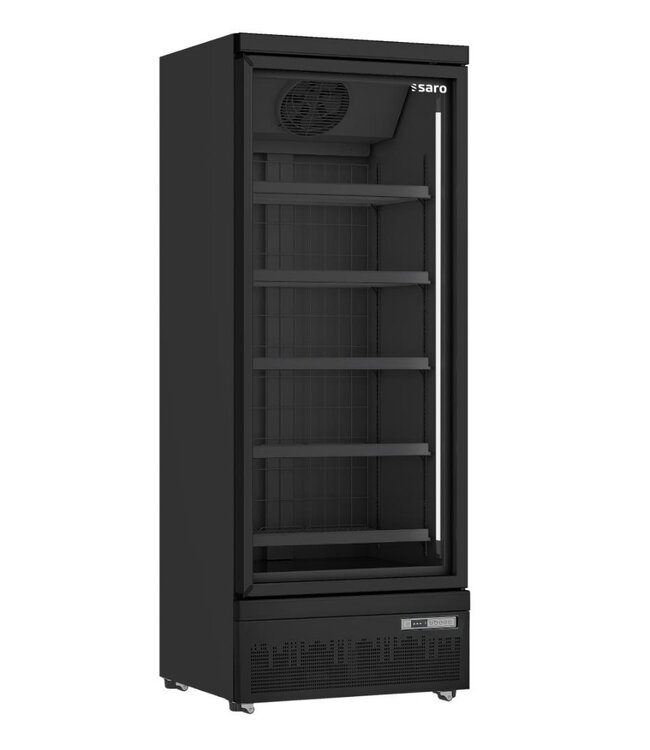 Vrieskast GTK 560 PRO met glazen deur | 560L | Zwart | (H)200,3x(B)75x(D)76cm