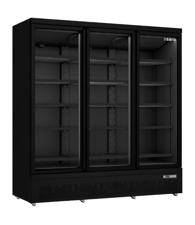Vrieskast GTK 1480 S PRO met 3 glazen deuren | 1563L | Zwart | (H)200,3x(B)188x(D)76cm