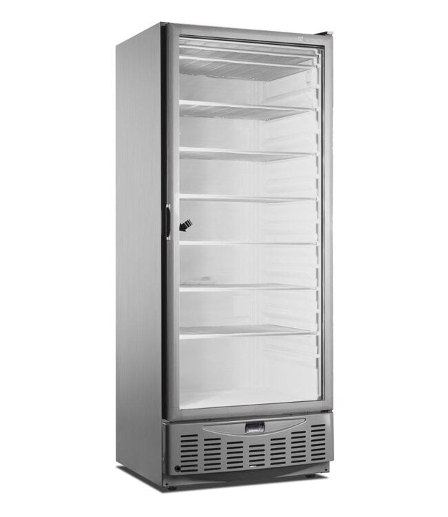 Vrieskast MM5 A N PV met glazen deur | 525L | RVS | (H)190x(B)75x(D)74cm