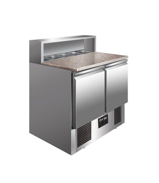 Chef Line Pizzawerkbank Chef Line | 2 Deuren | 5x 1/6GN | 90cm breed | 70cm diep