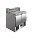 Chef Line Pizzawerkbank Chef Line | 2 Deuren | 5x 1/6GN | 90cm breed | 70cm diep
