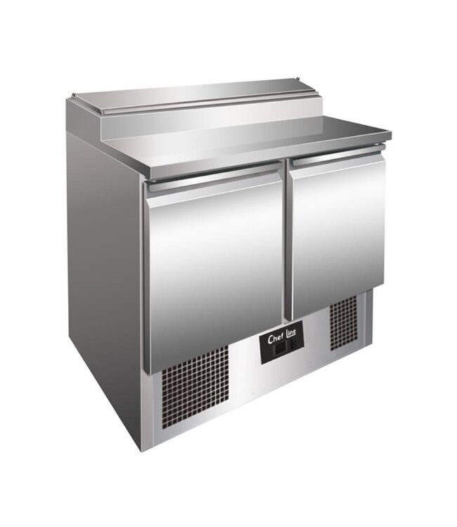 Saladette Chef Line | 2 Deuren | 90cm breed | 70cm diep | Boven 4x 1/3GN