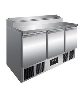 Chef Line Saladette Chef Line | 3 Deuren | 136,5cm breed | 70cm diep | Boven 7x 1/3GN