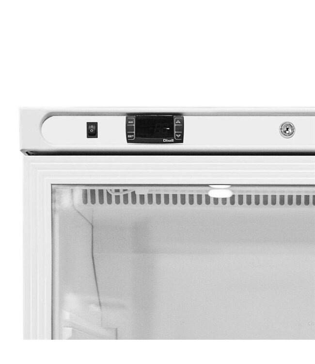 Koelkast met glazen display deur | 400L | Wit | (H)185,5x(B)60x(D)63,5cm