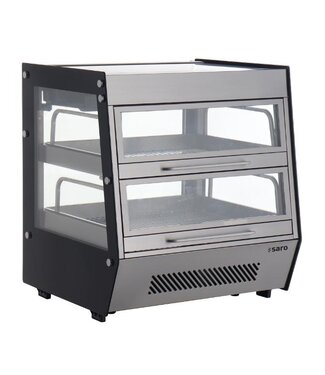 Saro Warmhoudvitrine Self Service Bennet | Schuin glas | (H)79,8x(B)73,4x(D)66,5cm