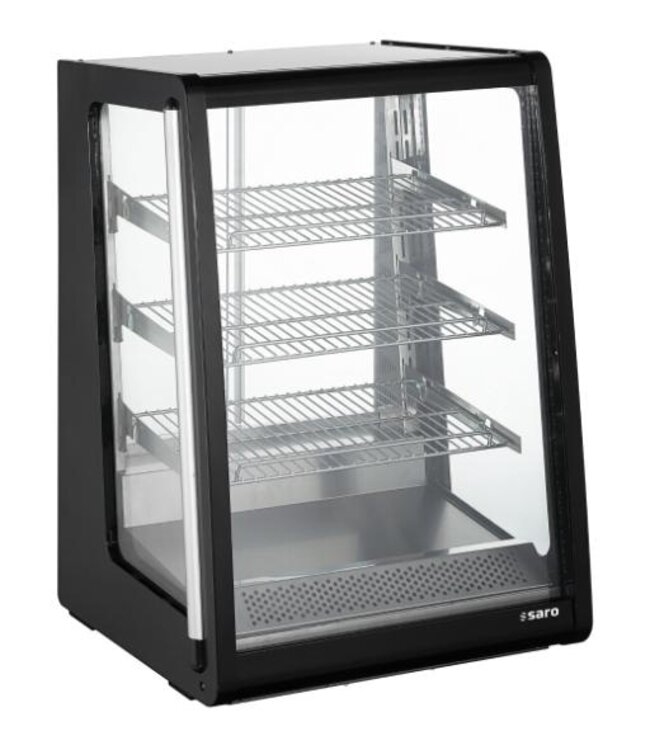 Warmhoudvitrine Alva | Schuin glas | (H)91x(B)62x(D)59cm