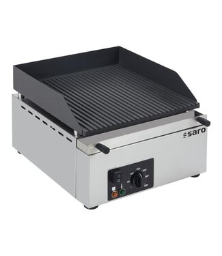 Saro Elektrische bakplaat GPK 410 | Gegroefd | 3 kW | (H)28,5x(B)40x(D)46cm