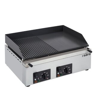 Saro Elektrische bakplaat GPK 610 | Gegroefd/glad | 4,5 kW | (H)28,5x(B)60x(D)46cm