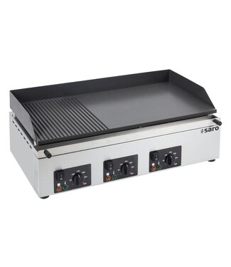 Saro Elektrische bakplaat GPK 810 | 1/3 Gegroefd / 2/3 glad | 6 kW | (H)28,5x(B)80x(D)46cm
