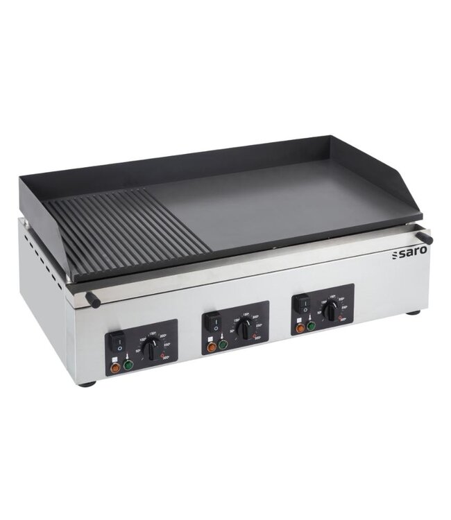 Elektrische bakplaat GPK 810 | 1/3 Gegroefd / 2/3 glad | 6 kW | (H)28,5x(B)80x(D)46cm