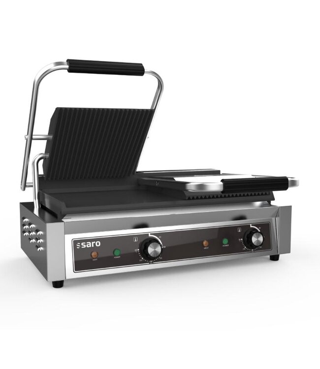 Contactgrill PG 2 GG | Dubbel | Gegroefd/glad | 3,6 kW | (H)20,3x(B)58x(D)38,4cm
