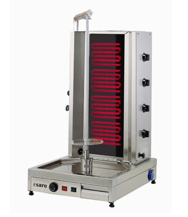 Elektrische döner kebab / gyros grill ED4 | 80kg vlees | 4 Elementen